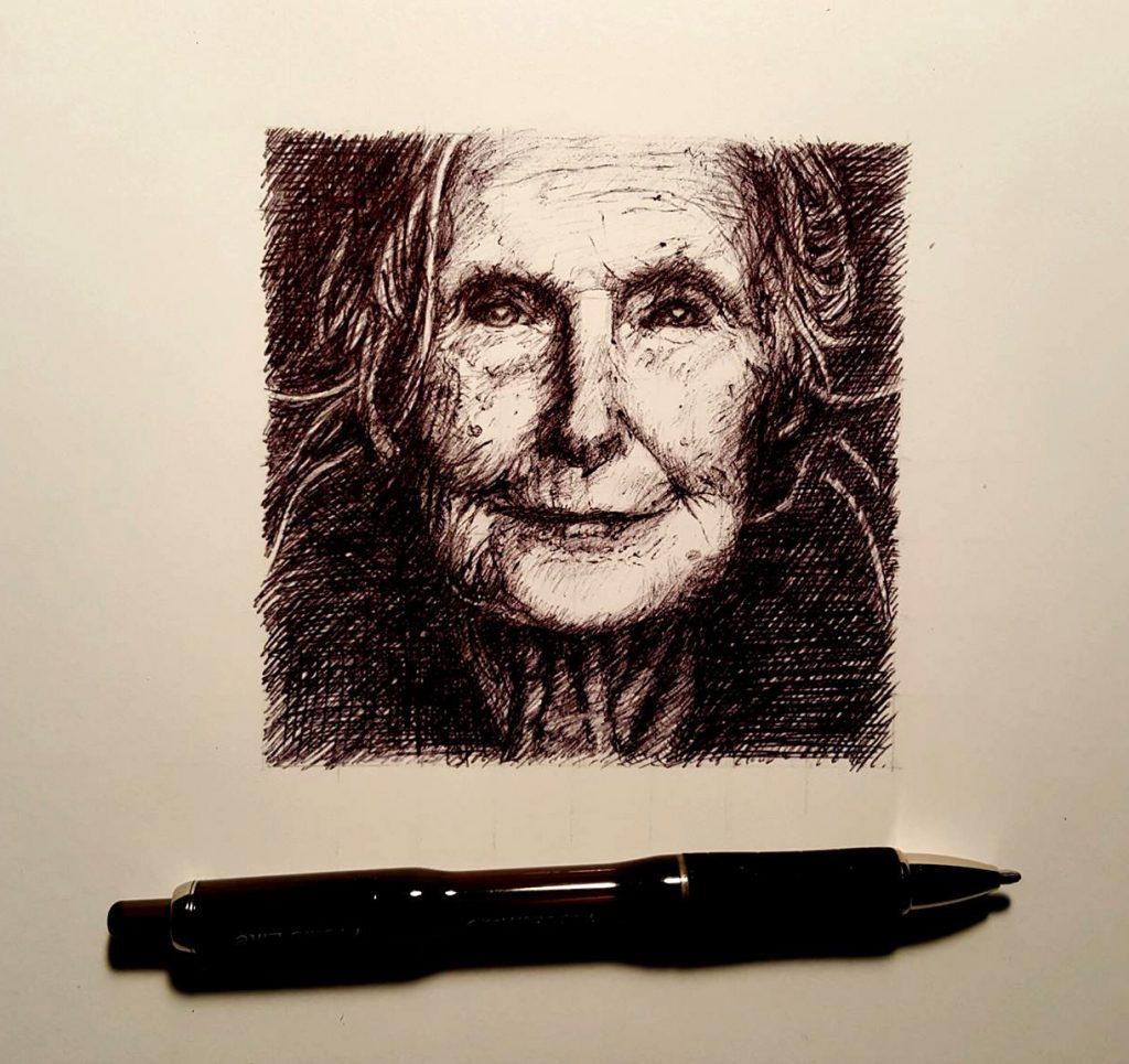 Mature Woman Study - based on a photo by Lee Jeffries